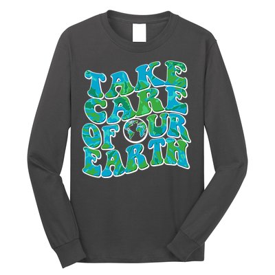 Retro Take Care Of Our Earth Celebrate Earth Day Long Sleeve Shirt