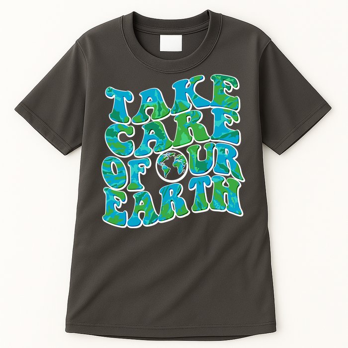 Retro Take Care Of Our Earth Celebrate Earth Day Tall T-Shirt