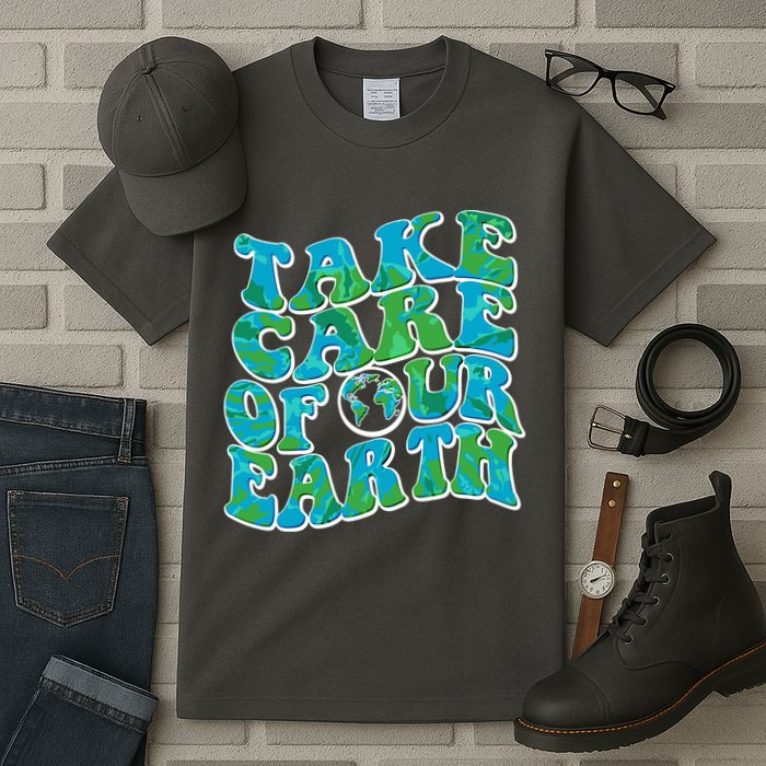Retro Take Care Of Our Earth Celebrate Earth Day Tall T-Shirt
