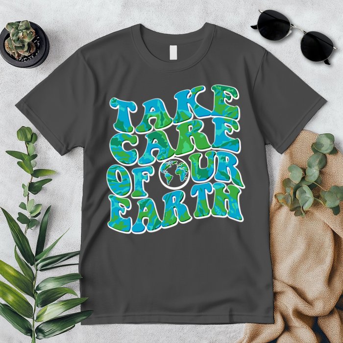 Retro Take Care Of Our Earth Celebrate Earth Day Premium T-Shirt