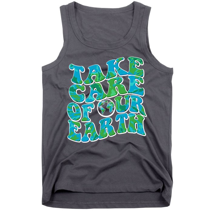 Retro Take Care Of Our Earth Celebrate Earth Day Tank Top