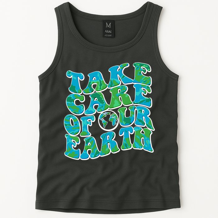 Retro Take Care Of Our Earth Celebrate Earth Day Tank Top
