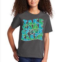 Retro Take Care Of Our Earth Celebrate Earth Day Kids T-Shirt