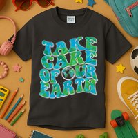 Retro Take Care Of Our Earth Celebrate Earth Day Kids T-Shirt