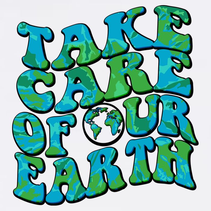 Retro Take Care Of Our Earth Celebrate Earth Day Garment-Dyed Sweatshirt