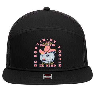 Rootin Tootin Cowboy Advice | Poss Possum Opossum 7 Panel Mesh Trucker Snapback Hat