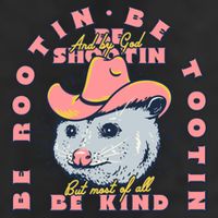 Rootin Tootin Cowboy Advice | Poss Possum Opossum 7 Panel Mesh Trucker Snapback Hat