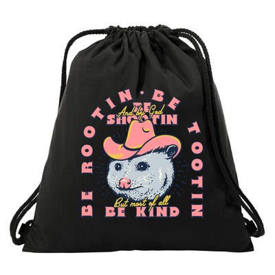 Rootin Tootin Cowboy Advice | Poss Possum Opossum Drawstring Bag