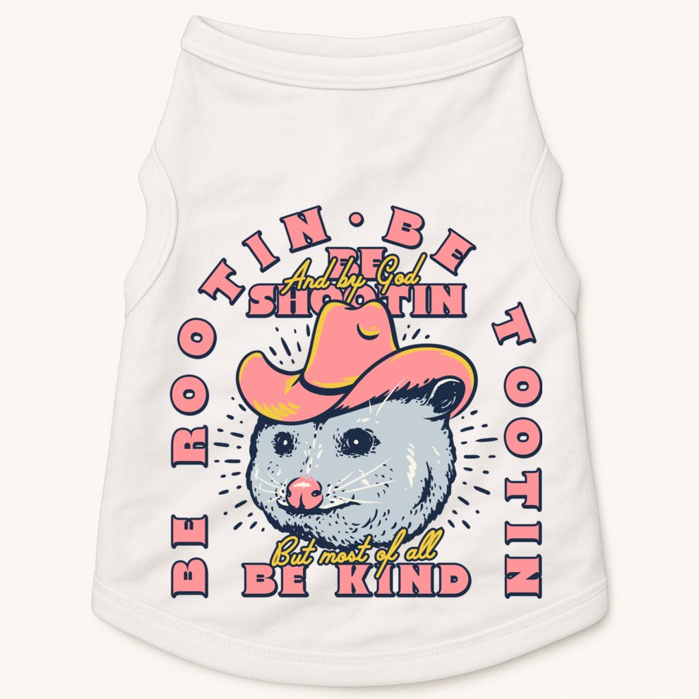 Rootin Tootin Cowboy Advice | Poss Possum Opossum Doggie Tank