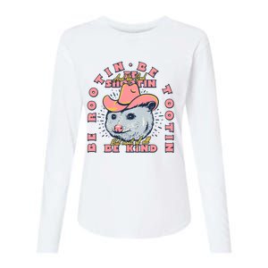 Rootin Tootin Cowboy Advice | Poss Possum Opossum Womens Cotton Relaxed Long Sleeve T-Shirt