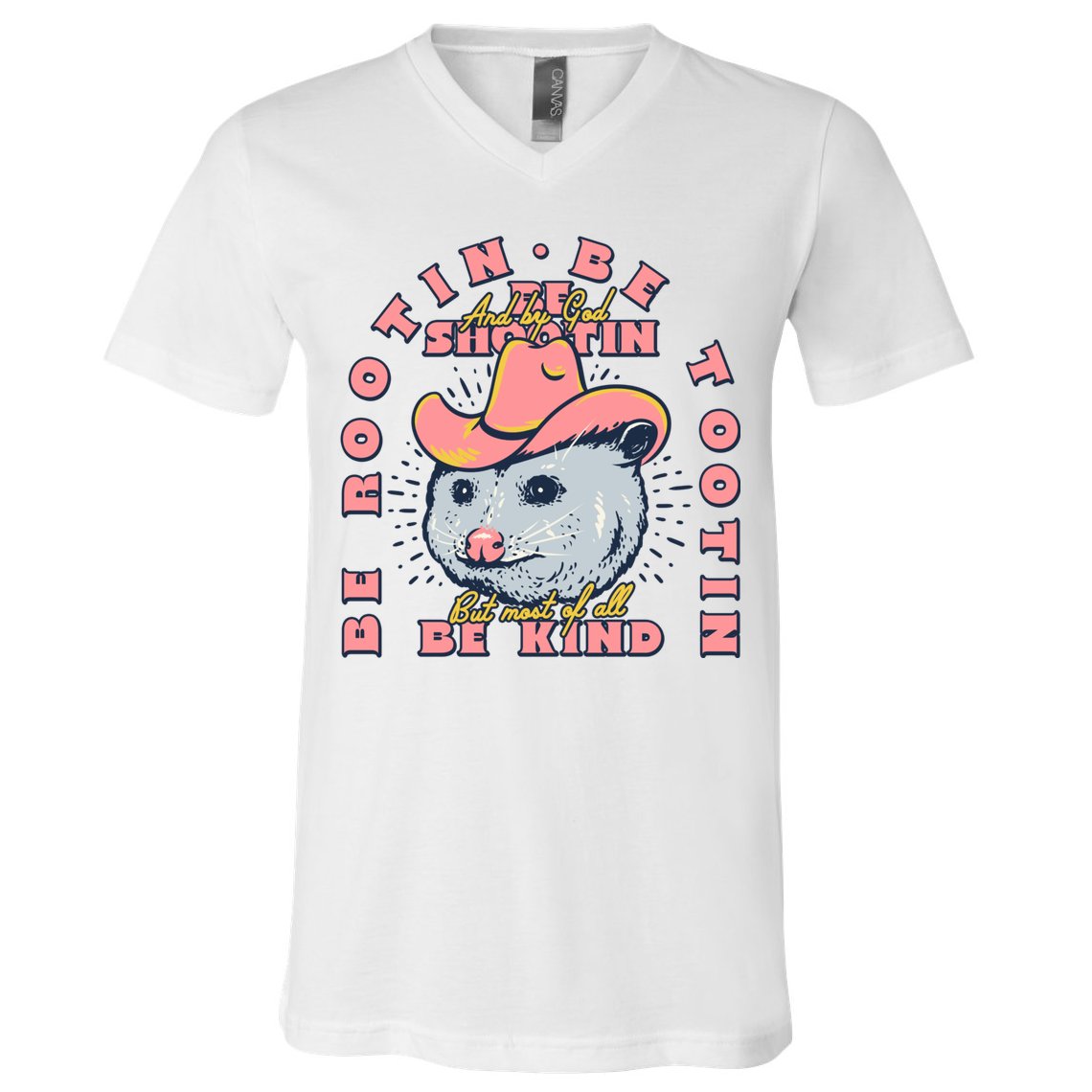 Rootin Tootin Cowboy Advice | Poss Possum Opossum V-Neck T-Shirt