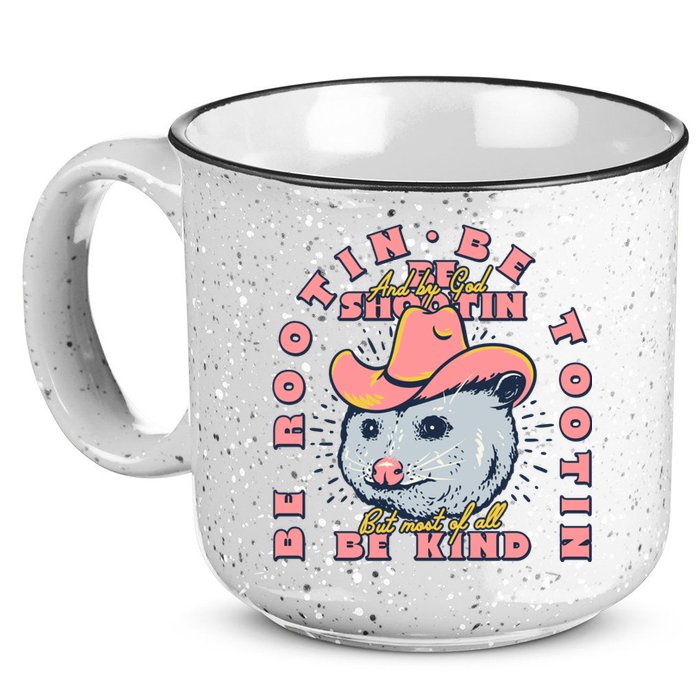 Rootin Tootin Cowboy Advice | Poss Possum Opossum 15oz Campfire Ceramic Mug