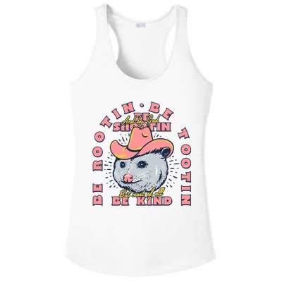 Rootin Tootin Cowboy Advice | Poss Possum Opossum Ladies PosiCharge Competitor Racerback Tank