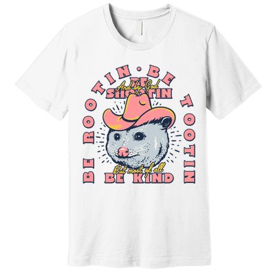 Rootin Tootin Cowboy Advice | Poss Possum Opossum Premium T-Shirt