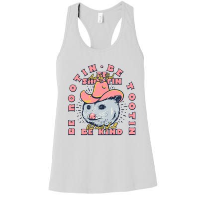 Rootin Tootin Cowboy Advice | Poss Possum Opossum Women's Racerback Tank