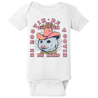 Rootin Tootin Cowboy Advice | Poss Possum Opossum Baby Bodysuit