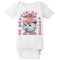 Rootin Tootin Cowboy Advice | Poss Possum Opossum Baby Bodysuit