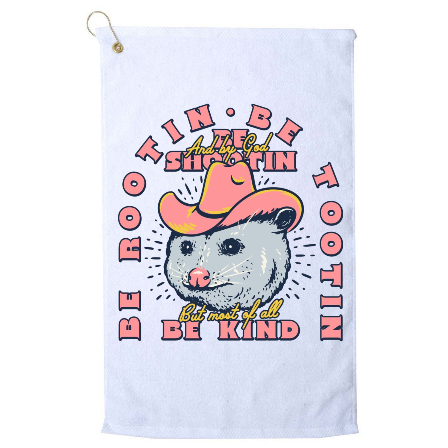 Rootin Tootin Cowboy Advice | Poss Possum Opossum Golf Towel
