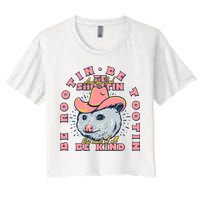 Rootin Tootin Cowboy Advice | Poss Possum Opossum Women's Crop Top Tee