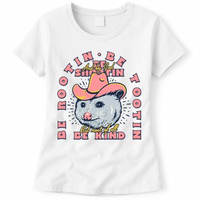 Rootin Tootin Cowboy Advice | Poss Possum Opossum Womens T-Shirt