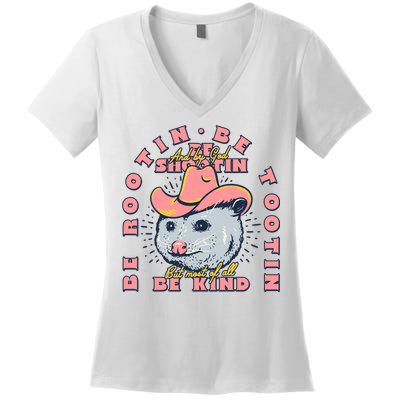 Rootin Tootin Cowboy Advice | Poss Possum Opossum Women's V-Neck T-Shirt