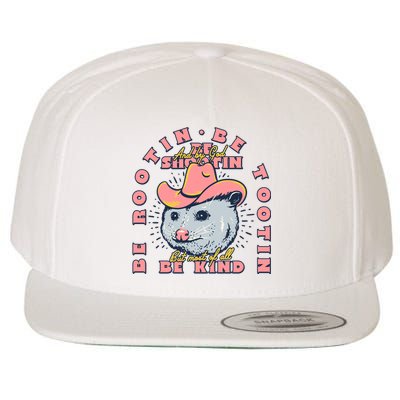 Rootin Tootin Cowboy Advice | Poss Possum Opossum Wool Snapback Cap