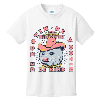Rootin Tootin Cowboy Advice | Poss Possum Opossum Kids T-Shirt