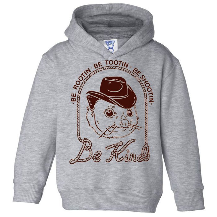 Rootin Tootin Cowboy Advice | Poss Possum Opossum Toddler Hoodie
