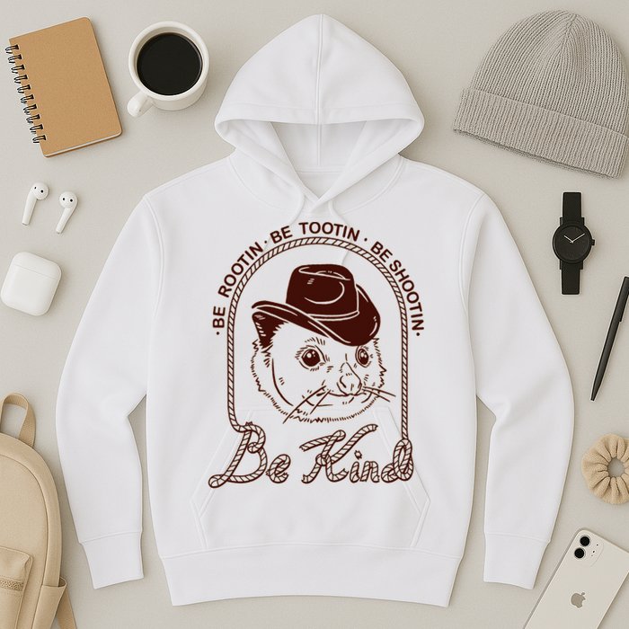 Rootin Tootin Cowboy Advice | Poss Possum Opossum Hoodie