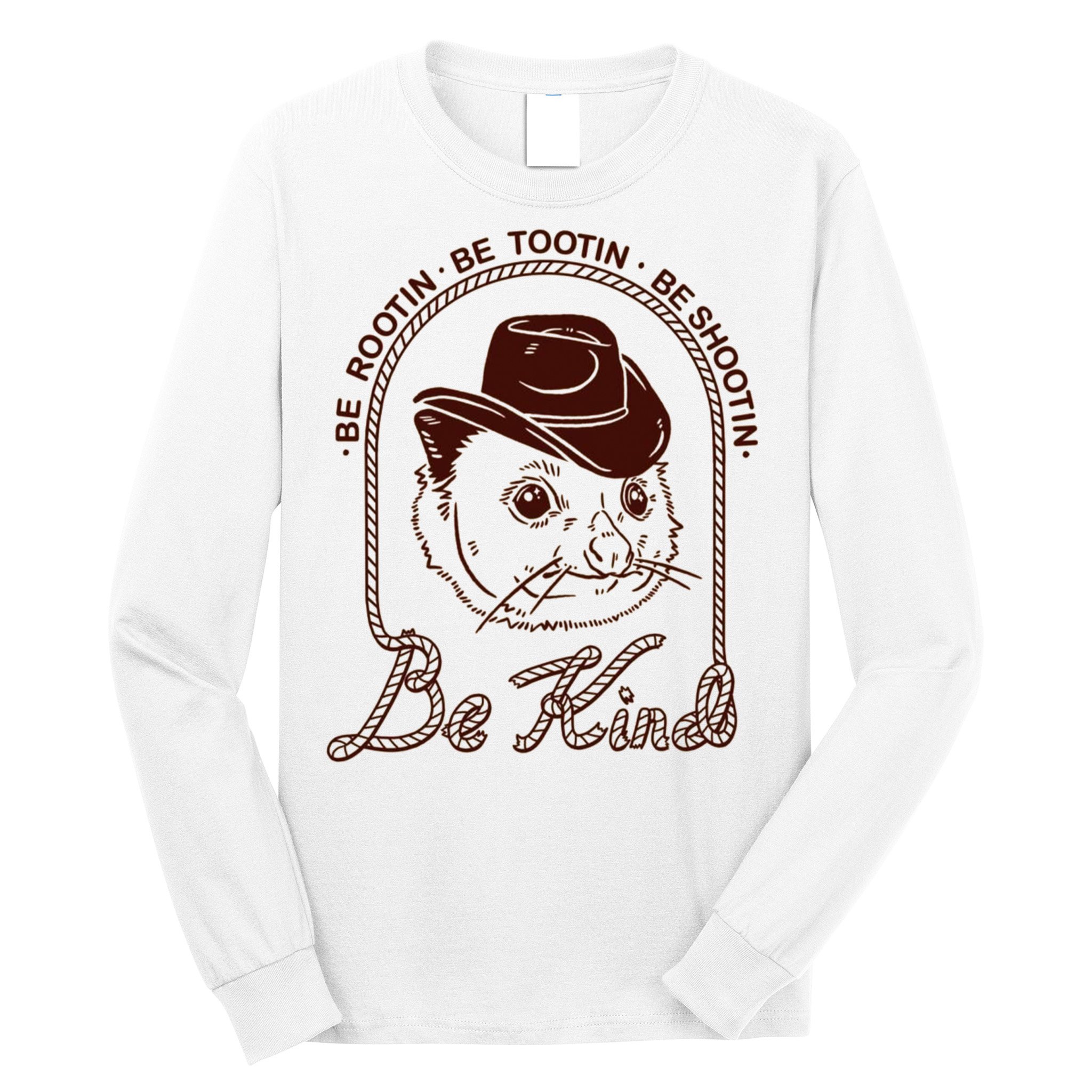 Rootin Tootin Cowboy Advice | Poss Possum Opossum Long Sleeve Shirt