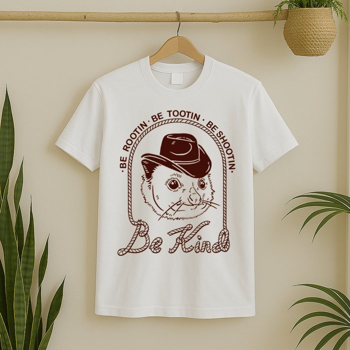 Rootin Tootin Cowboy Advice | Poss Possum Opossum T-Shirt