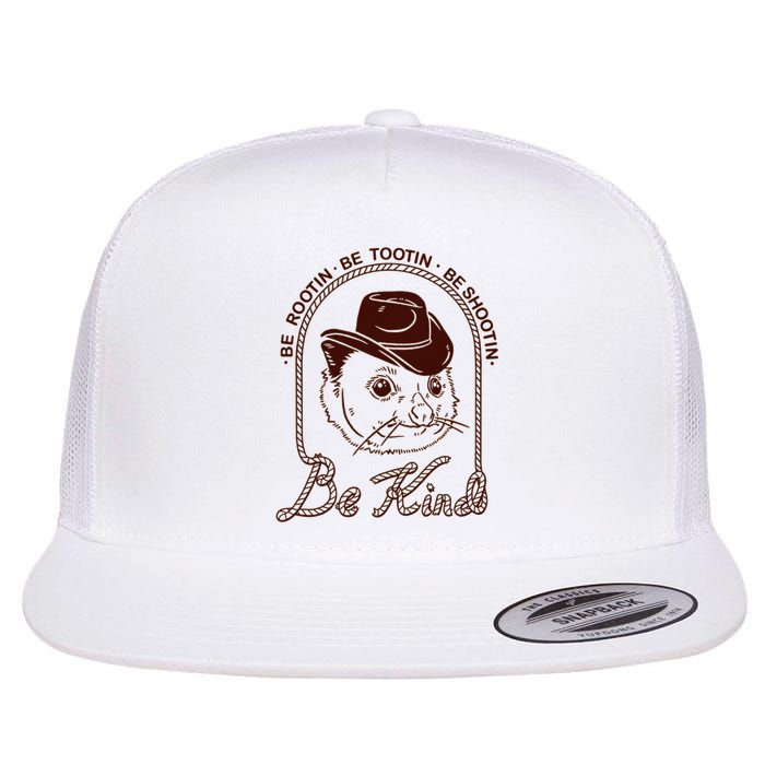 Rootin Tootin Cowboy Advice | Poss Possum Opossum Flat Bill Trucker Hat
