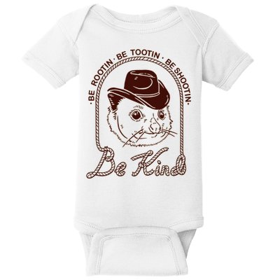 Rootin Tootin Cowboy Advice | Poss Possum Opossum Baby Bodysuit