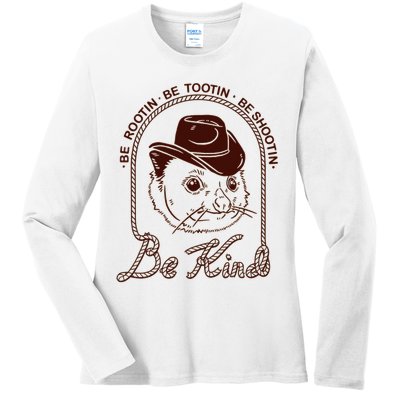 Rootin Tootin Cowboy Advice | Poss Possum Opossum Ladies Long Sleeve Shirt