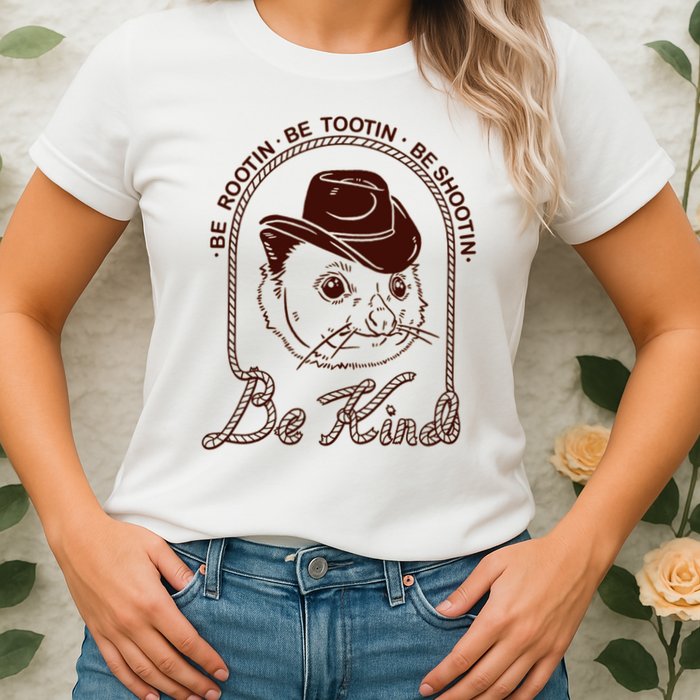 Rootin Tootin Cowboy Advice | Poss Possum Opossum Womens T-Shirt
