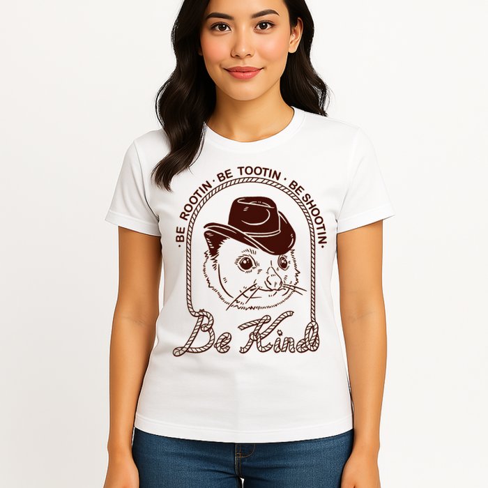 Rootin Tootin Cowboy Advice | Poss Possum Opossum Womens T-Shirt