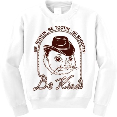 Rootin Tootin Cowboy Advice | Poss Possum Opossum Kids Sweatshirt