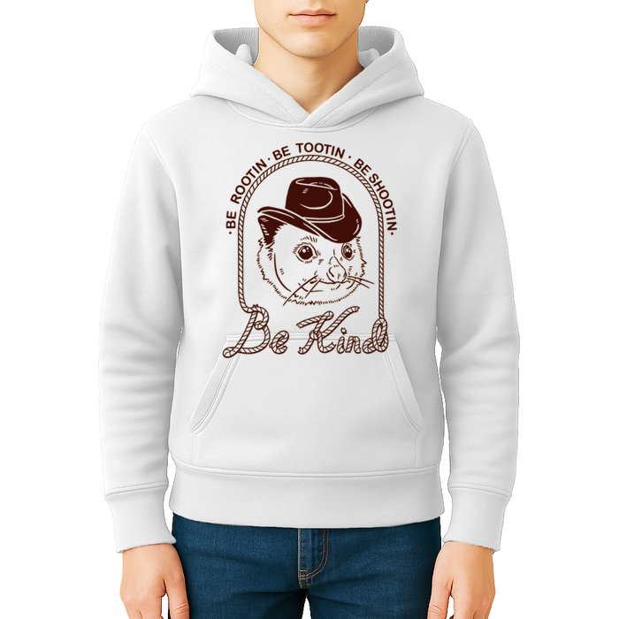 Rootin Tootin Cowboy Advice | Poss Possum Opossum Kids Hoodie