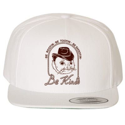 Rootin Tootin Cowboy Advice | Poss Possum Opossum Wool Snapback Cap
