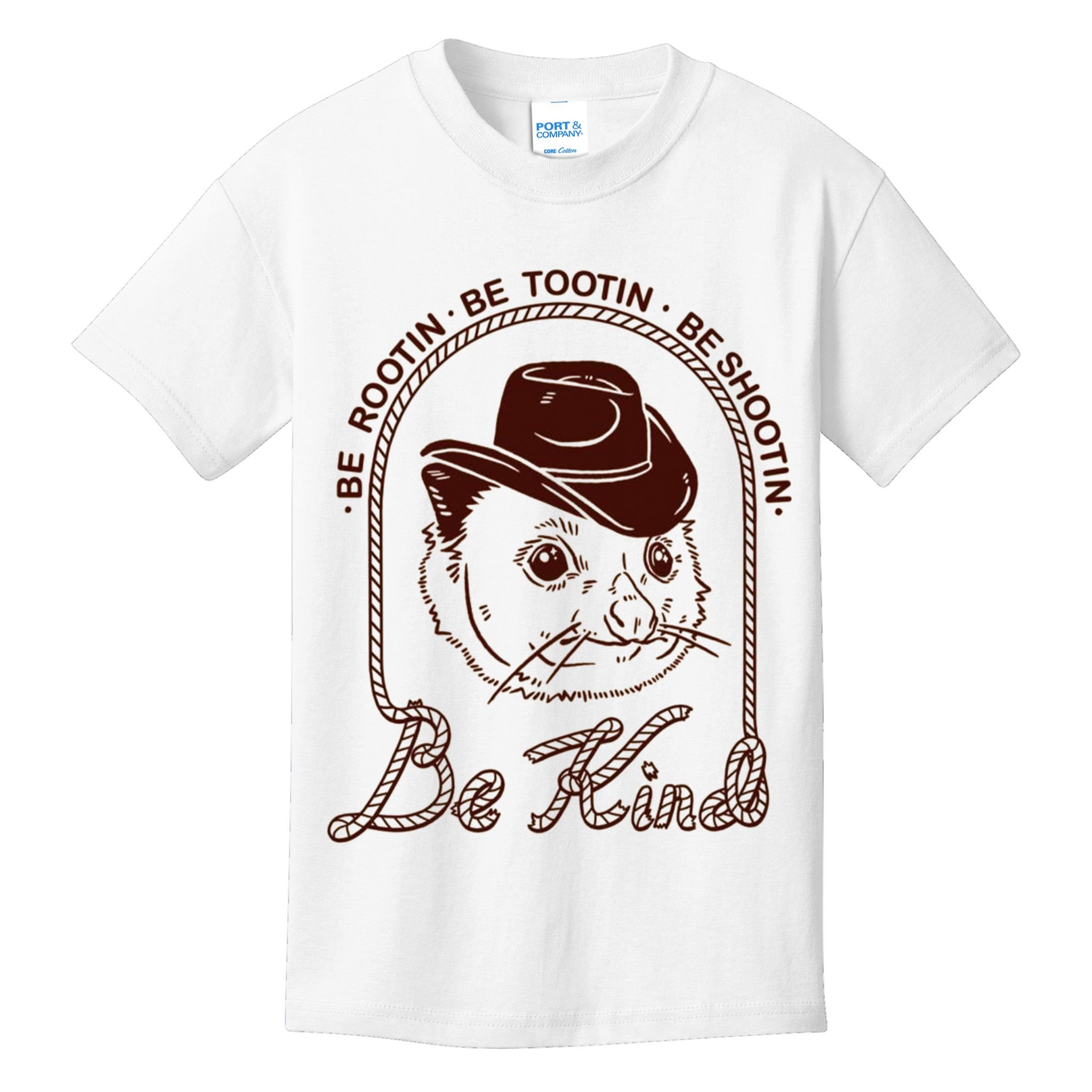 Rootin Tootin Cowboy Advice | Poss Possum Opossum Kids T-Shirt