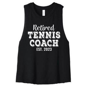 Retired Tennis Coach Gift Retirement Women's Racerback Cropped Tank