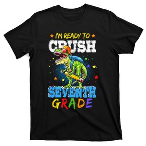 Ready To Crush Seventh Grade Dinosaur T Rex Back to School T-Shirt