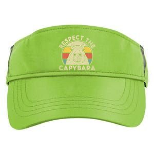 Respect The Capybara Funny Capybaras Lovers Gift Adult Drive Performance Visor