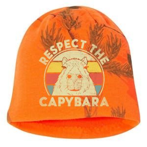 Respect The Capybara Funny Capybaras Lovers Gift Kati - Camo Knit Beanie