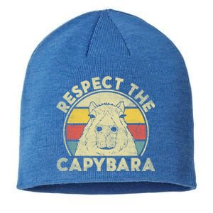 Respect The Capybara Funny Capybaras Lovers Gift Sustainable Beanie