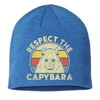 Respect The Capybara Funny Capybaras Lovers Gift Sustainable Beanie