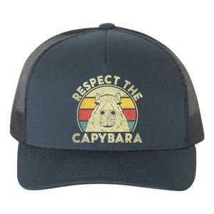 Respect The Capybara Funny Capybaras Lovers Gift Yupoong Adult 5-Panel Trucker Hat