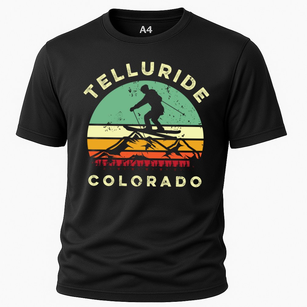 Retro Telluride Colorado Skiing Vintage Skier 70s Ski Lover Cute Gift Performance Shirt