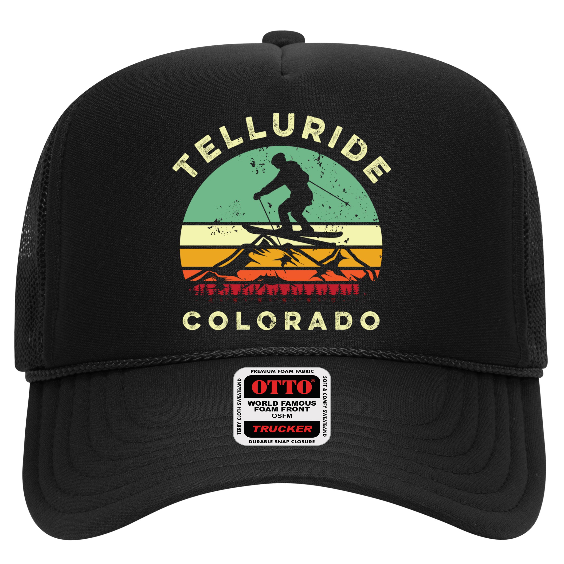 Retro Telluride Colorado Skiing Vintage Skier 70s Ski Lover Cute Gift Hat