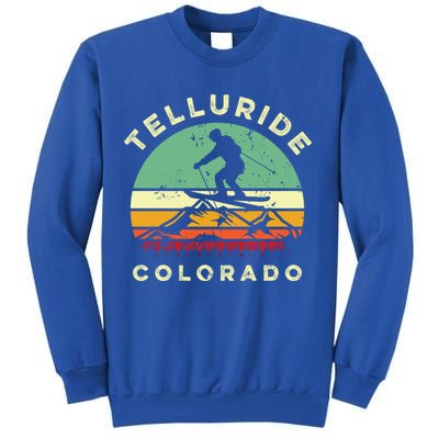 Retro Telluride Colorado Skiing Vintage Skier 70s Ski Lover Cute Gift Sweatshirt